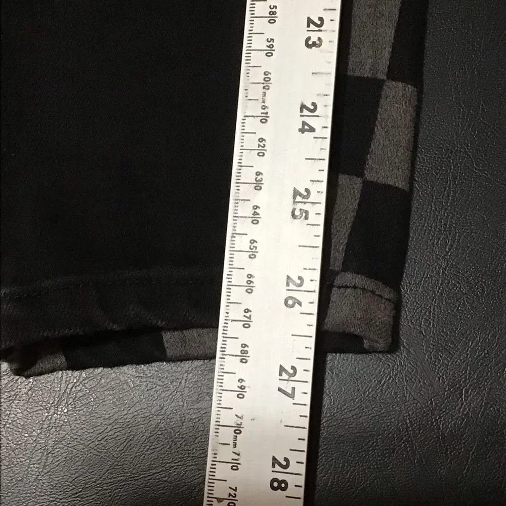 I&M Signature Jeans USA 5 Juniors Split Black‎ Gray Checkered Pants Y2K Skater